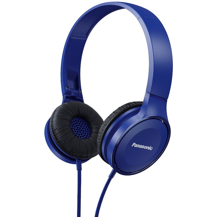 Аудио слушалки Panasonic RP-HF100ME-A, Микрофон, Сини/Blue