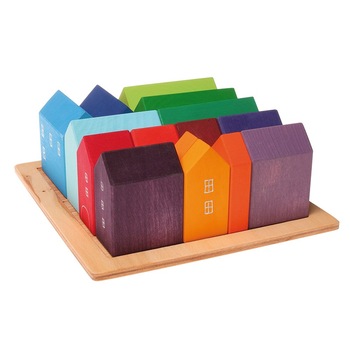 Cuburi si caramizi, Orasul Grimm's Spiel und Holz Design, Multicolor Cuburi si caramizi, Orasul Grimm's Spiel und Holz Design, Multicolor
