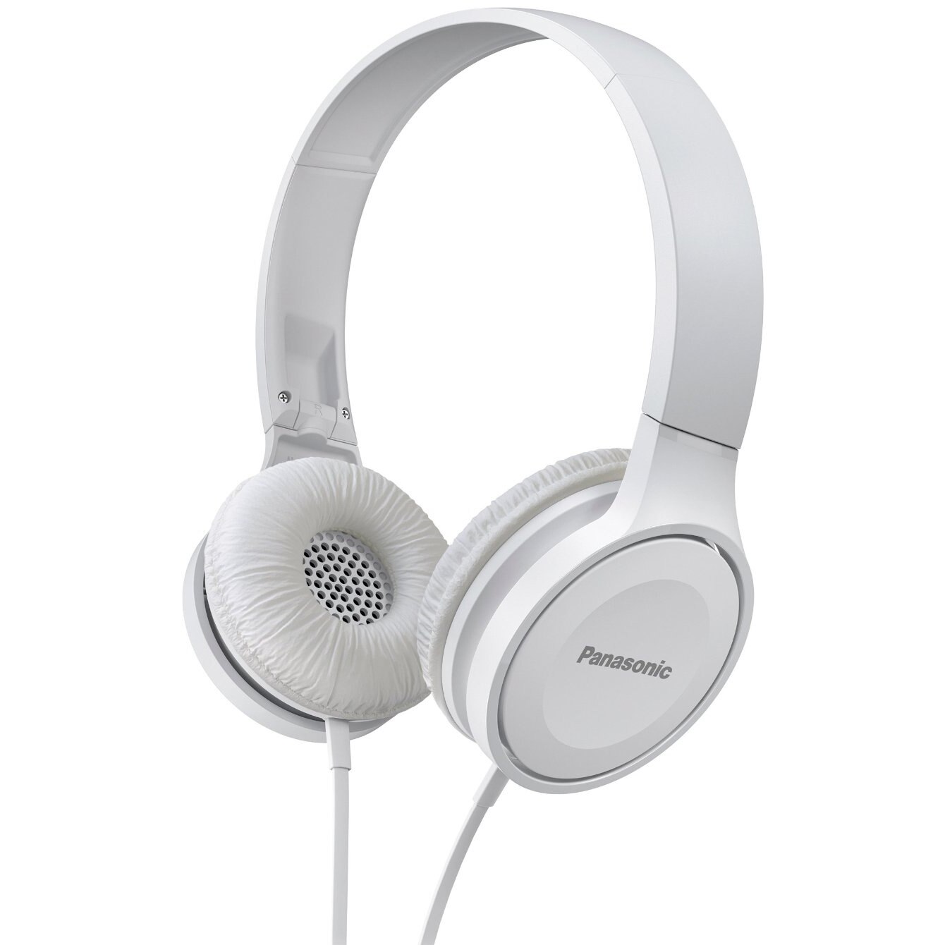 Casti Audio On Ear pliabile Panasonic RP-HF100ME-W, Cu fir, Microfon, Alb