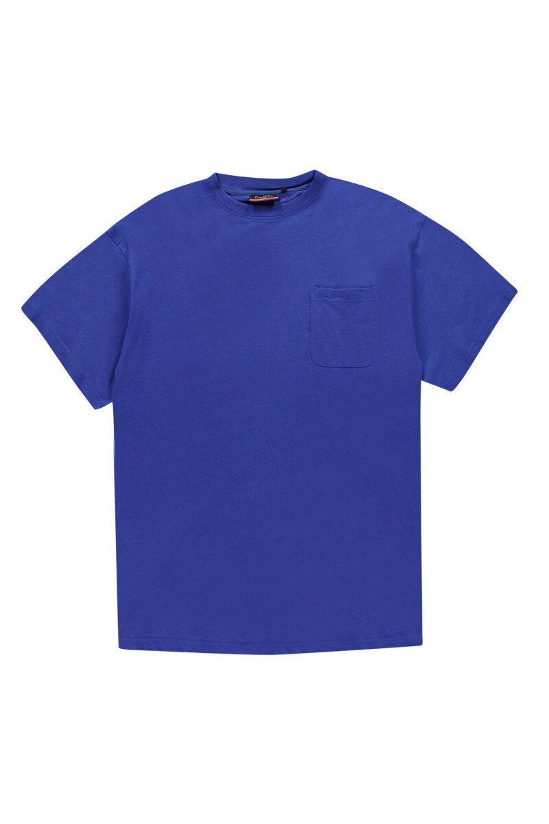 Pierre Cardin, Tricou Pocket, Bumbac, 6XL, Albastru inchis