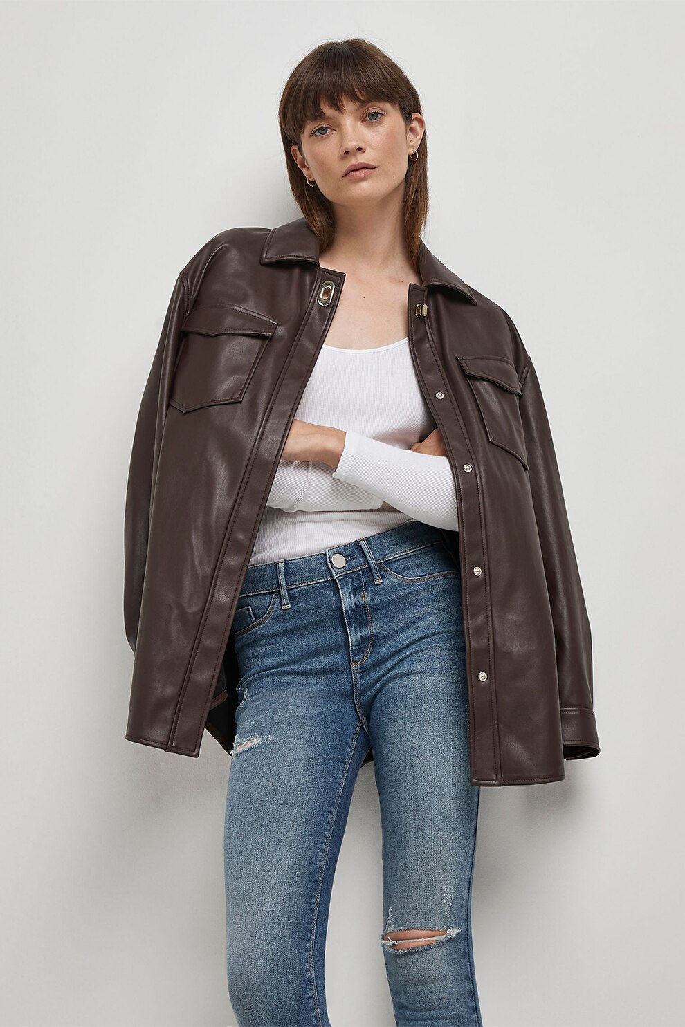 River Island, Blugi skinny cu detalii deteriorate Molly, Albastru deschis