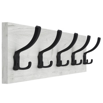 Cuier Pico, MDF, 17x60 cm, Negru/Alb cu model Cuier Pico, MDF, 17x60 cm, Negru/Alb cu model