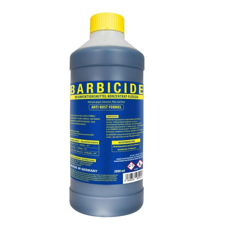 Дезинфектант Barbicide, 2000 ml, Одобрен за бръснарски салони, фризьорски салони