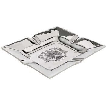 Scrumiera Coat of Arms, nichel, argintiu,19x16xh3 cm, Eichholtz Scrumiera Coat of Arms, nichel, argintiu,19x16xh3 cm, Eichholtz