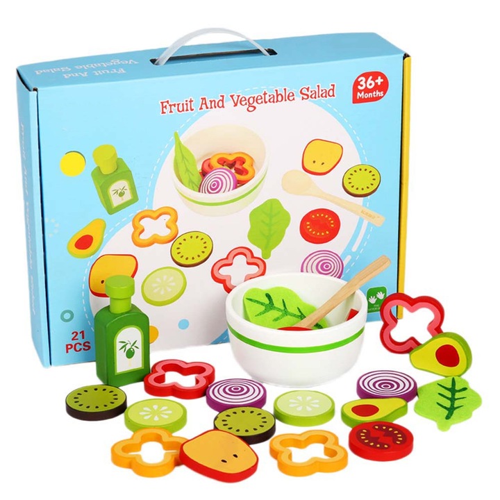 Joc de rol din lemn, Salata de fructe feliate sau legume taiate, WD9543 RCO®
