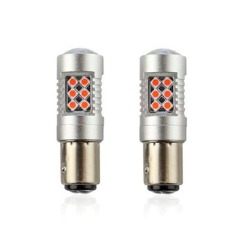 Set 2 becuri stop frana 24 LED-uri, 12/24V, P21/5W BAY15d Canbus, rosu, 02579 Amio Set 2 becuri stop frana 24 LED-uri, 12/24V, P21/5W BAY15d Canbus, rosu, 02579 Amio
