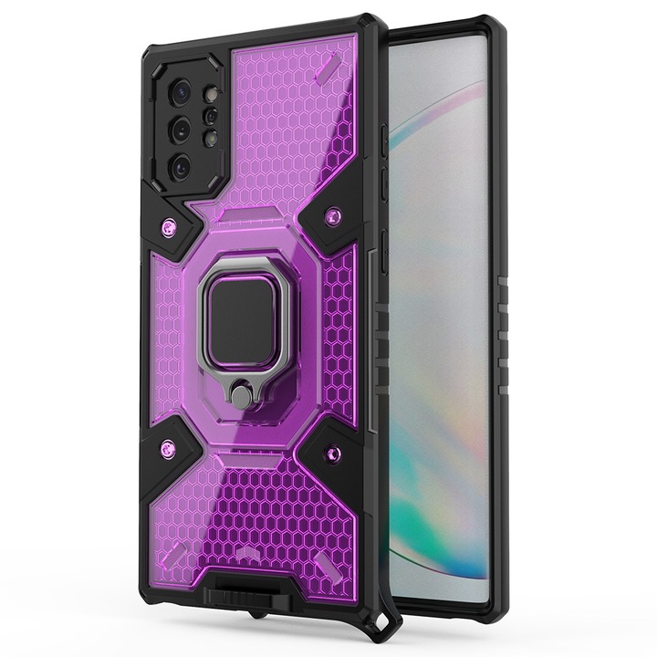 Калъф за Samsung Galaxy Note 10 Plus/Note 10 Plus 5G, Techsuit Honeycomb Armor, Rose-Violet