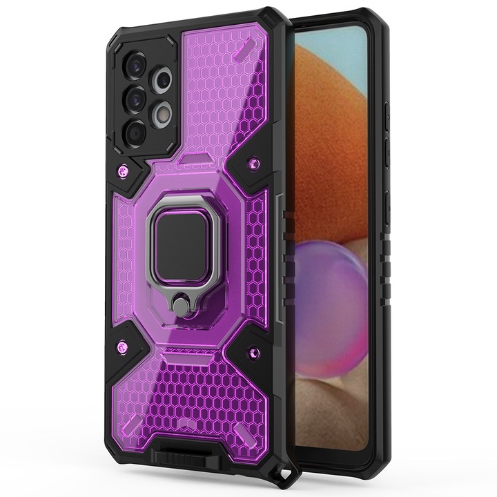 Кейс за Samsung Galaxy A32 4G, Techsuit Honeycomb Armor, Rose-Violet