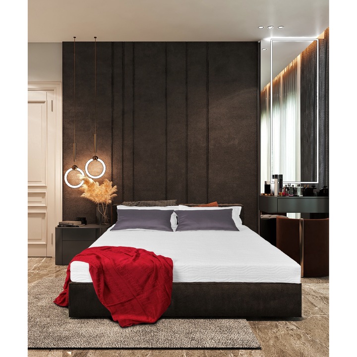 Ортопедичен матрак, Best Sleep, Silver Sleep Argentum 12+3+1, 80x200x16 см, Полиуретанова пяна с памет, нишка със сребърни йони, хипоалергичен, капитониран калъф, средна твърдост