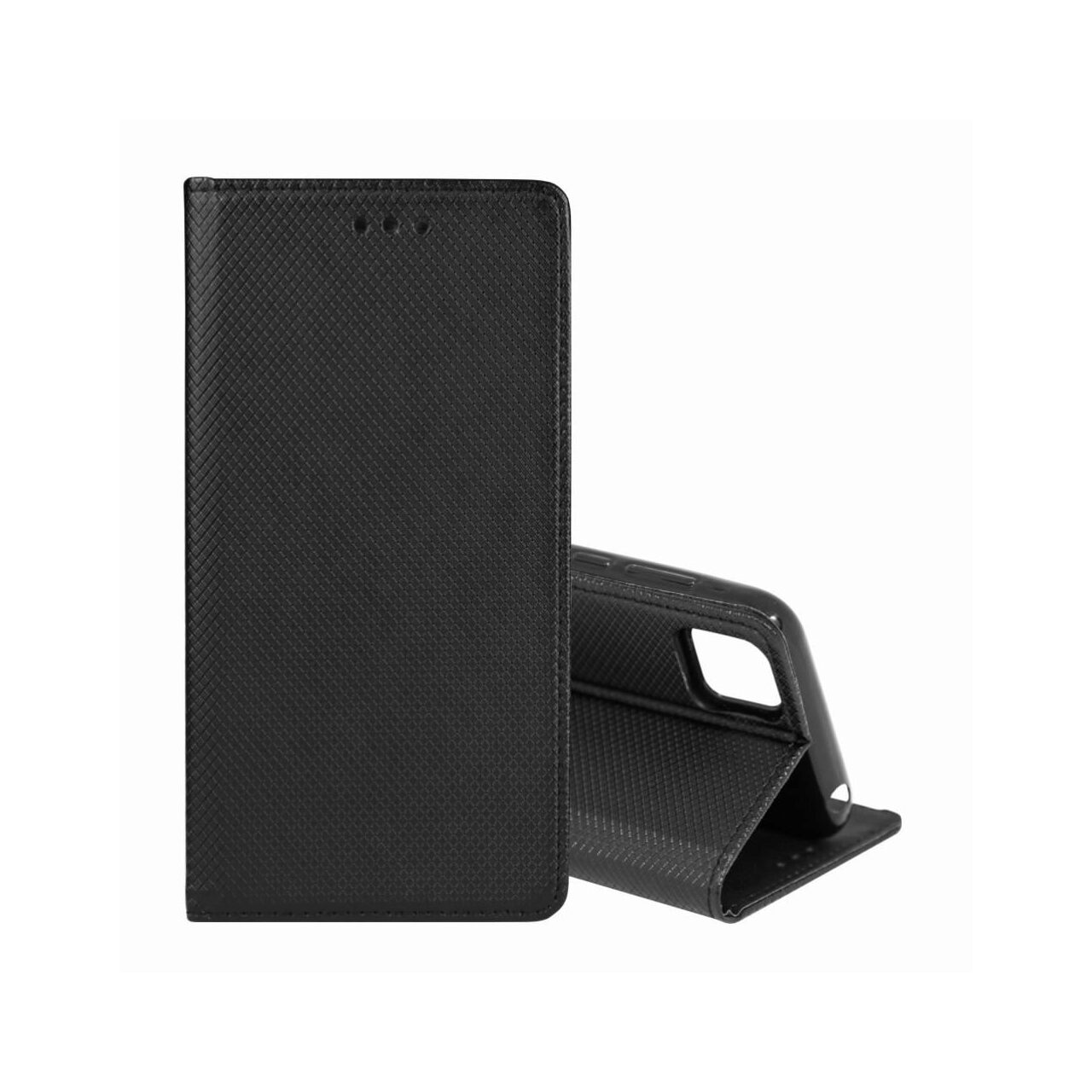 Husa Carte Smart cu Inchidere Magnetica pentru Xiaomi Redmi Note 10 / Redmi Note 10S, Negru