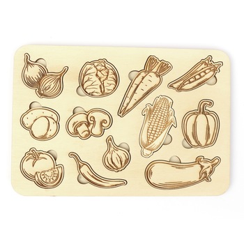 Puzzle educativ pentru copii cu legume 22 cm x 15 cm Puzzle educativ pentru copii cu legume 22 cm x 15 cm