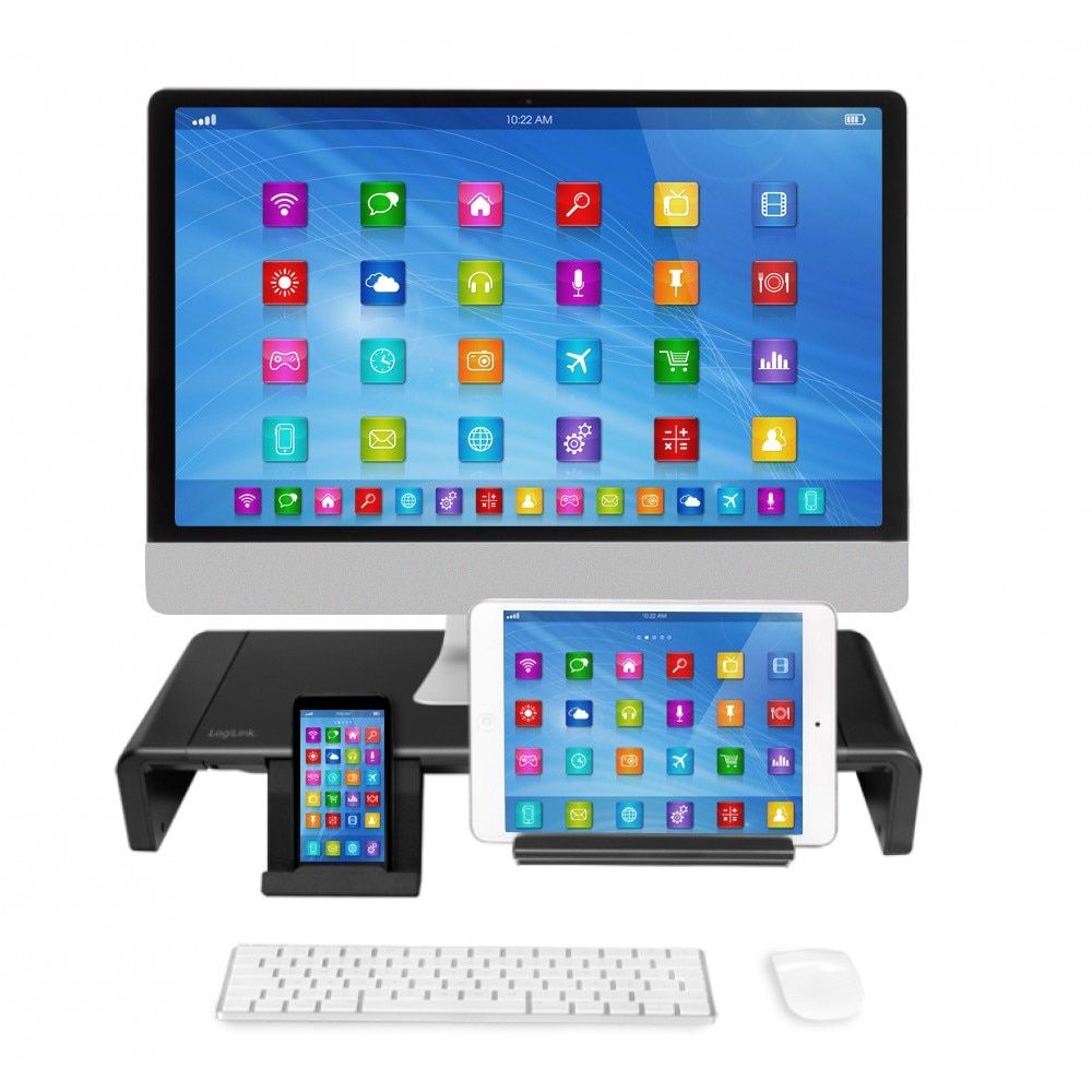 Suport de birou pentru monitor / laptop, LOGILINK, negru, ICA-TBL 140 ...
