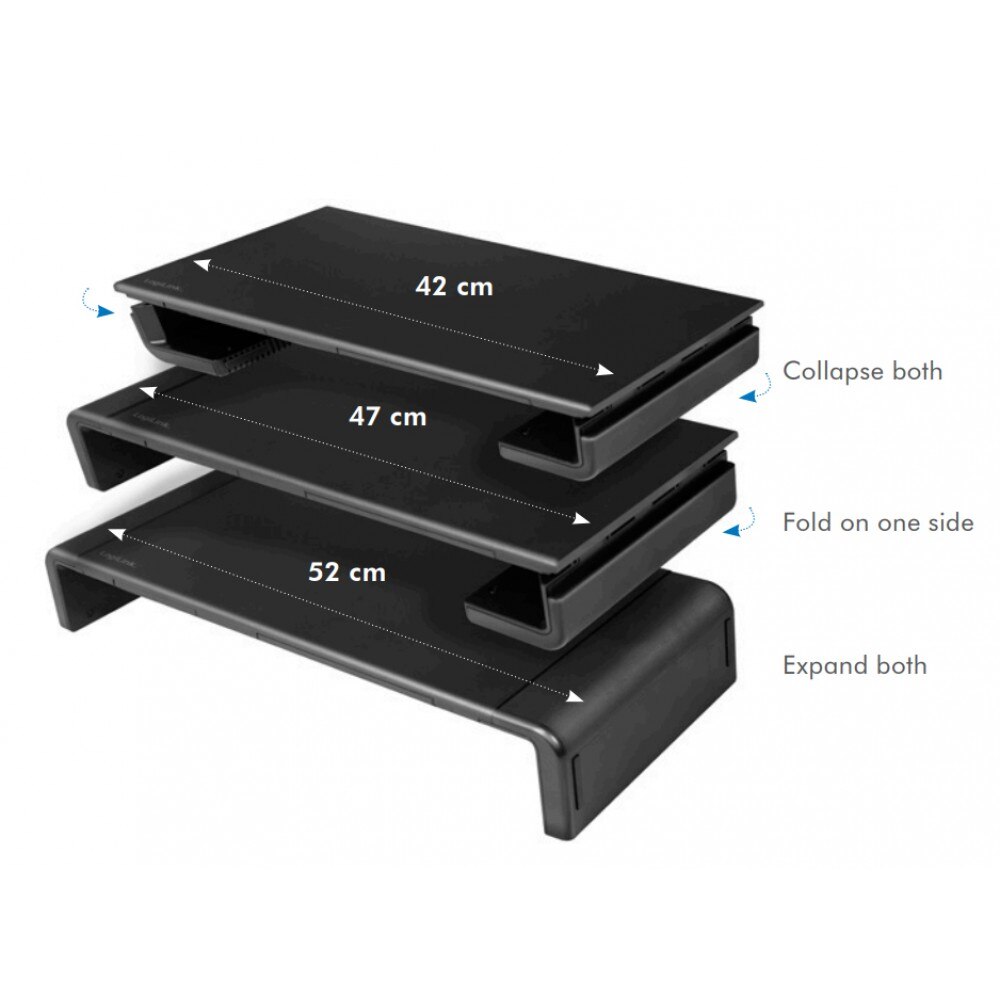 Suport de birou pentru monitor / laptop, LOGILINK, negru, ICA-TBL 140 ...