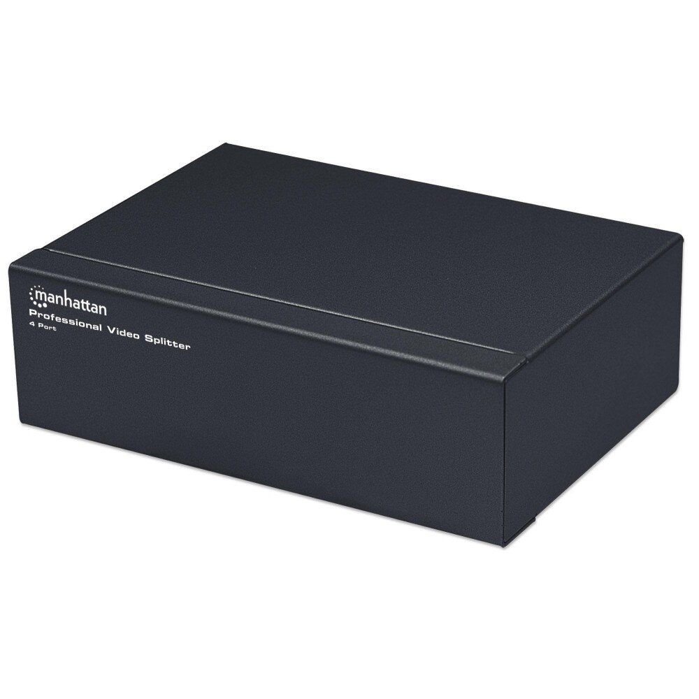 Splitter VGA activ, alimentator inclus , 4 porturi, 1 intrare - 4 iesiri, MANHATTAN, negru, IDATA IVIEW-MS4