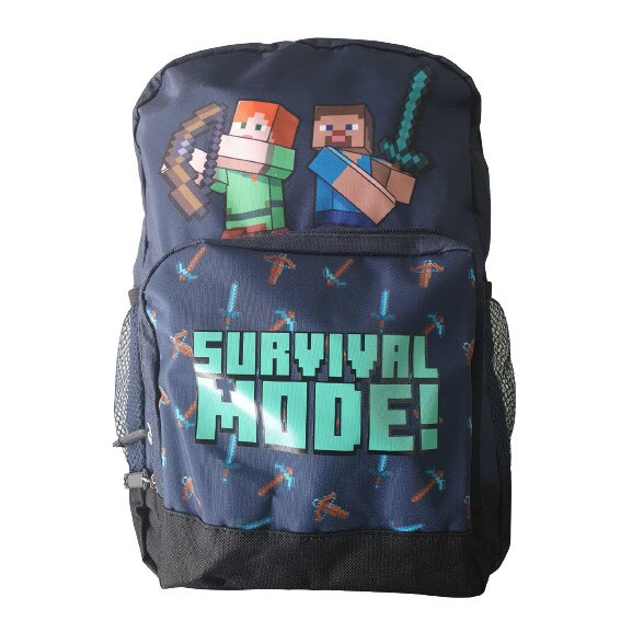 Ghiozdan Minecraft,Steve Alex, Survival Mode, 35 cm , Multicolor