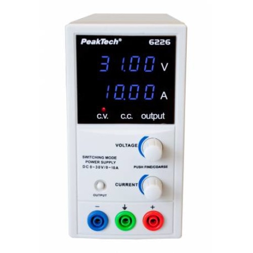 Sursa laborator Peaktech 300W, 1 - 30V DC, 0 - 10A DC, P6226