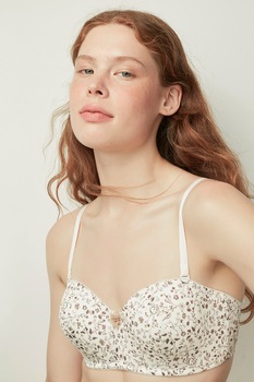 Penti, Sutien cu imprimeu floral, Crem Penti, Sutien cu imprimeu floral, Crem