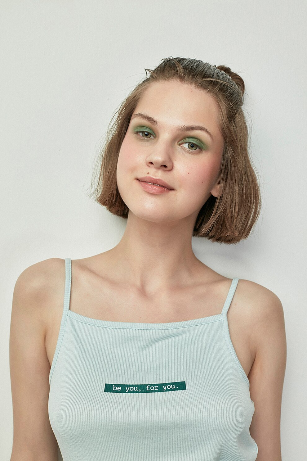 Penti, Pijama scurta striata, Verde pal