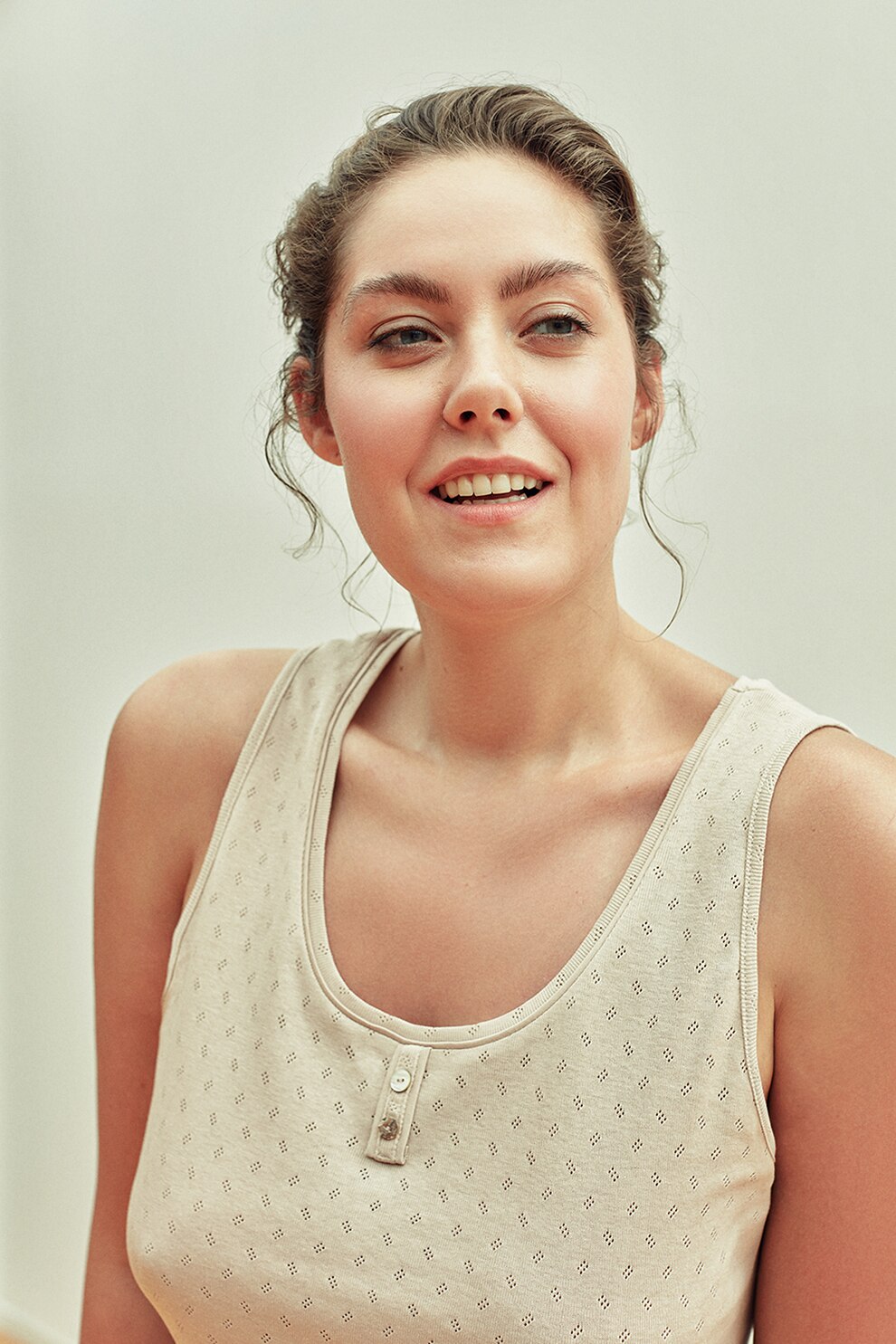 Penti, Top de pijama cu aspect pointelle, Piersica