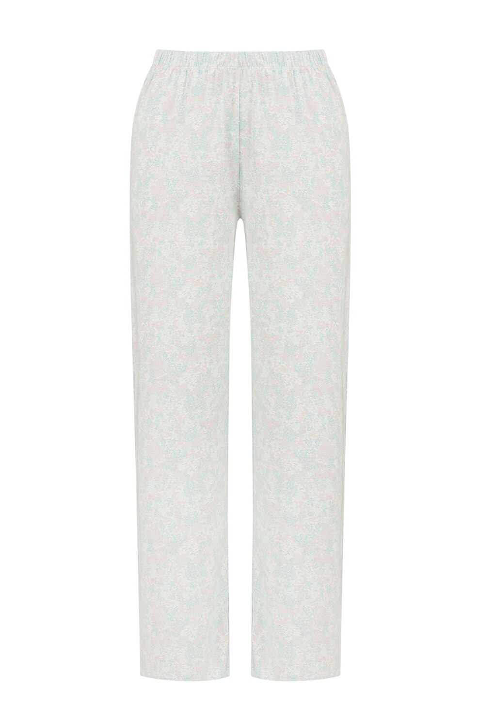 Penti, Pantaloni de pijama cu model abstract, Verde/Roz