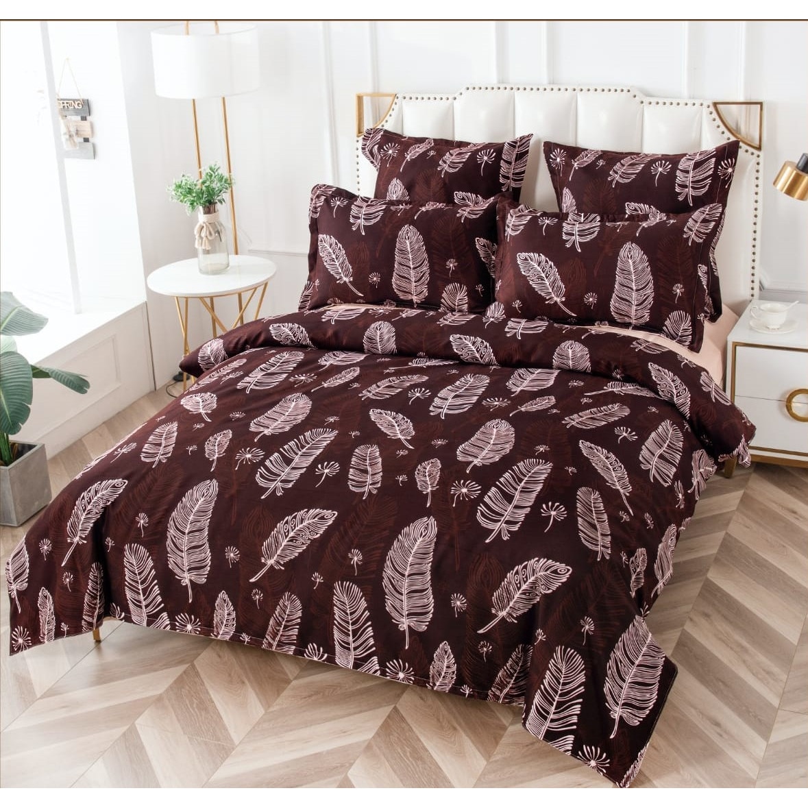 Lenjerie de pat elastic 220 X 240 cm, 6 piese , FINET POL-216