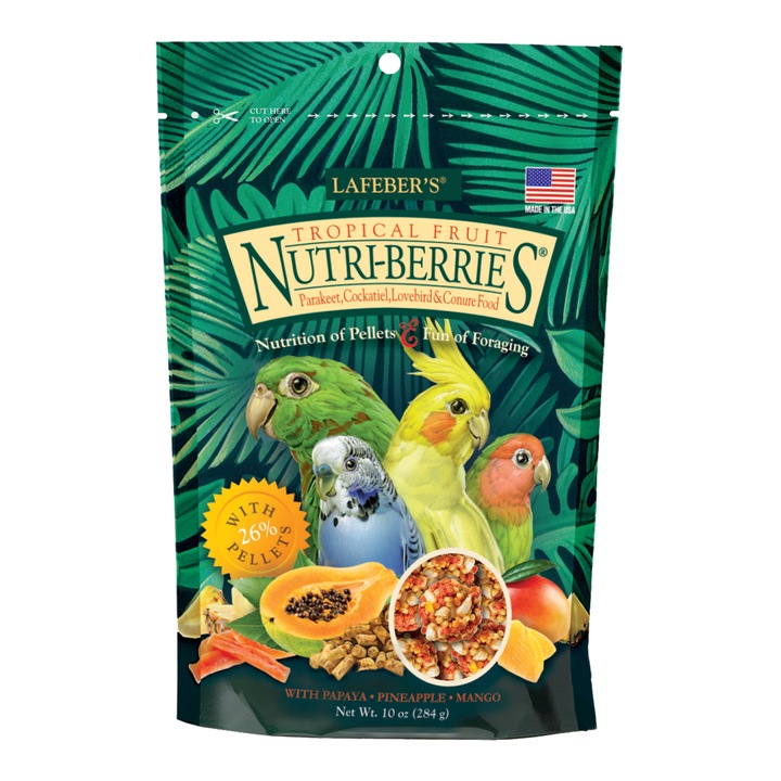 Hrana cu fructe tropicale pentru pasari de companie, Lafeber - Tropical Fruit Nutri-Berries, 284 g