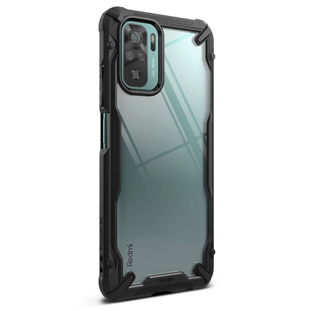 Husa Antisoc Ringke Fusion X pentru Xiaomi Redmi Note 10 / Redmi Note 10S, Negru