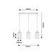 Pendul interior Callia, E14 3x MAX 25W
