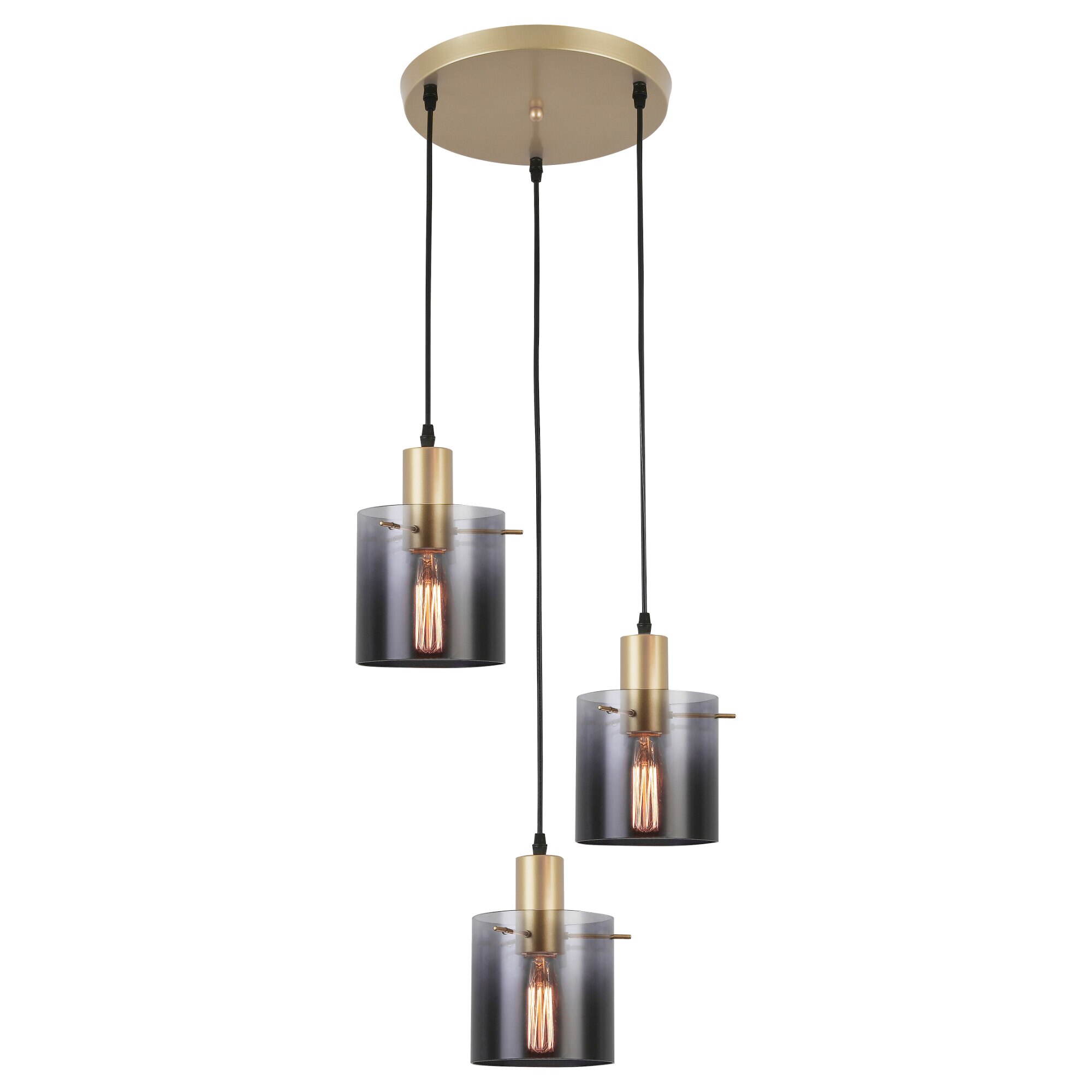 Pendul interior Donati, E27 1x MAX 40W, Metal / Sticla, Transparent