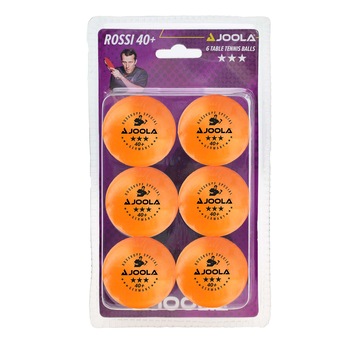 Set 6 mingi tenis de masa, JOOLA, ROSSI, galbene, 40 + Set 6 mingi tenis de masa, JOOLA, ROSSI, galbene, 40 +