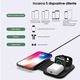 Incarcator wireless portabil 3 in 1 NEX TECH® 15W Magnetic Magsafe Fast Charge Pliabil Compatibil cu Galaxy Buds, Buds Plus, iWatch, Airpods, Apple, Samsung, Xiaomi, Negru