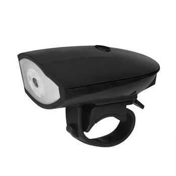 Far bicicleta cu claxon incorporat, reincarcabil USB, 5 tonalitati, 140 dB, culoare neagra Far bicicleta cu claxon incorporat, reincarcabil USB, 5 tonalitati, 140 dB, culoare neagra