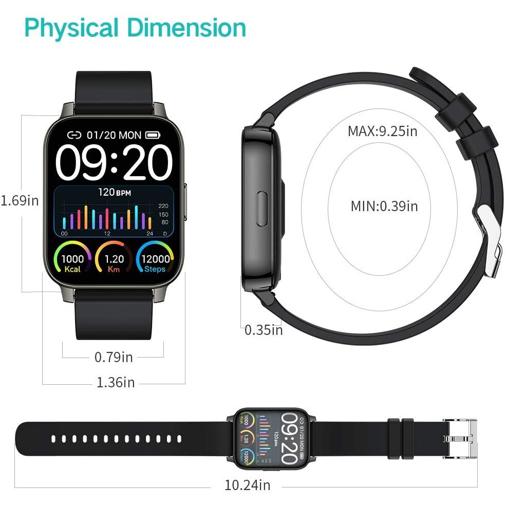 Smartwatch Chalvh Hero Band III, Fitness Tracker, Senzor HR, IP67