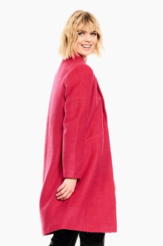 Garcia, Haina din amestec de lana cu revere decupate, Roz aprins Garcia, Haina din amestec de lana cu revere decupate, Roz aprins