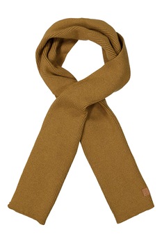 Garcia, Fular tricotat cu aplicatie logo, Maro caramel Garcia, Fular tricotat cu aplicatie logo, Maro caramel