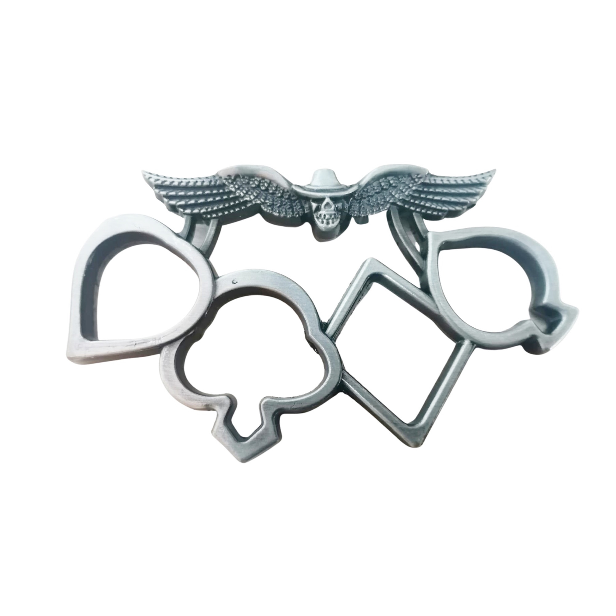 Box Pile of Cards, otel inoxidabil, gri metalizat, 1 cm