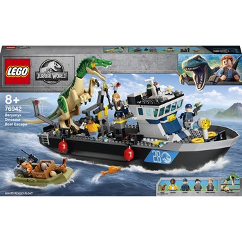 LEGO Jurassic World - Evadarea cu barca a dinozaurului Baryonyx 76942, 308 piese LEGO Jurassic World - Evadarea cu barca a dinozaurului Baryonyx 76942, 308 piese