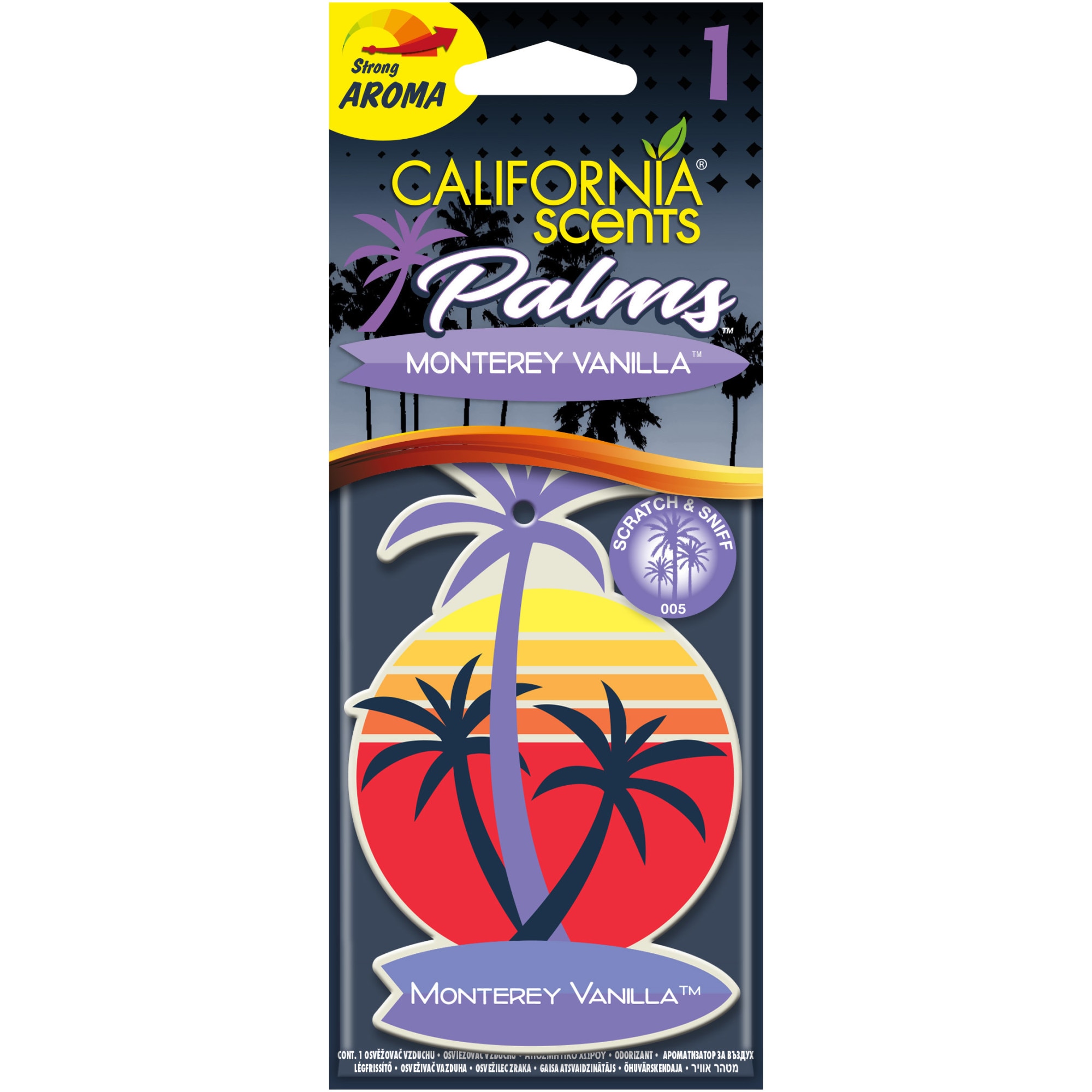 Odorizant auto California Scents Palms, aroma Monterey Vanilla