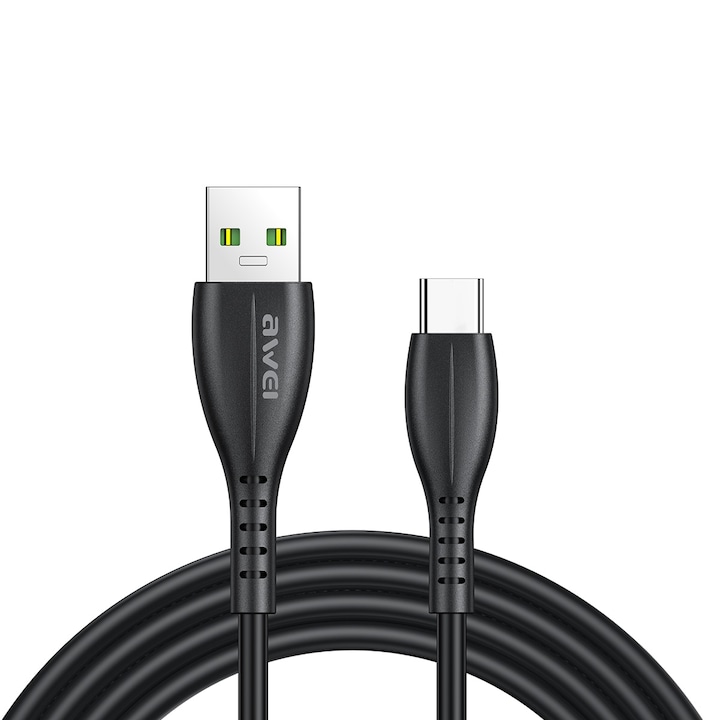 Cablu pentru incarcare rapida USB-A la MicroUSB CL-115, 1 m, Negru