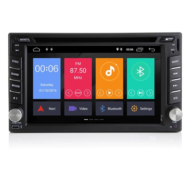 Универсална мултимедия за кола, Двоен дин с GPS, DVD, DSP, CARPLAY, Android 12