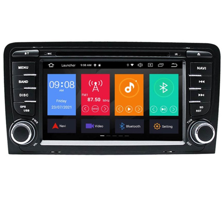 Мултимедия Hesperus за Audi А3 (2002-2011)​, Двоен дин с GPS, DVD, DSP, CARPLAY, Android 12