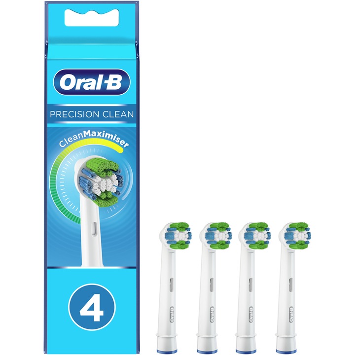 Rezerve periuta de dinti electrica Oral-B Precision Clean, Tehnologie CleanMaximiser, 4 buc