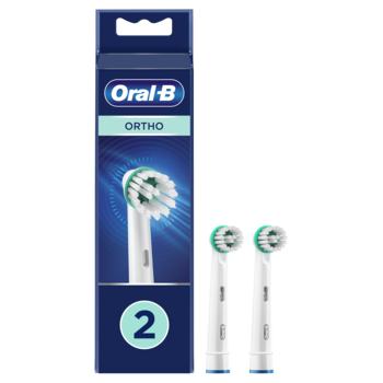 Rezerve periuta electrica Oral-B Ortho Care, potrivite pentru aparatele dentare, 2 buc Rezerve periuta electrica Oral-B Ortho Care, potrivite pentru aparatele dentare, 2 buc