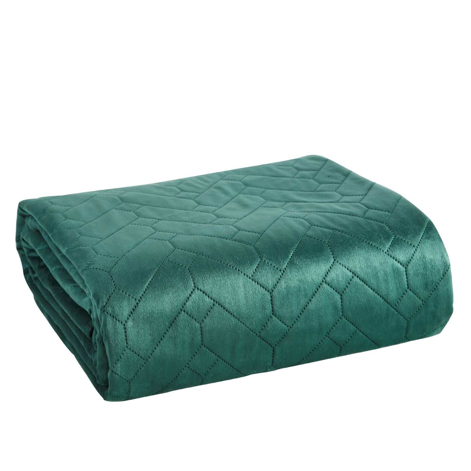 Cuvertura de Pat, Patura pled, Eurofirany, 70x160, LUIZ, Verde inchis