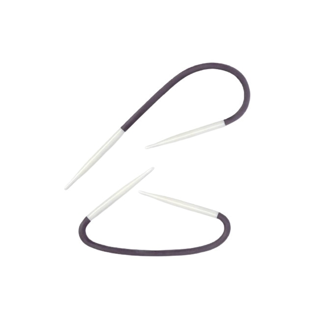 Set 2 andrele flexibile Yoga pentru torsade, Prym, 4mm x 20 cm, Alb/Negru