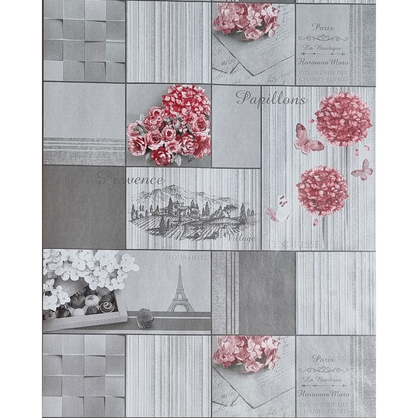 Tapet DEGRETS 212-01 Hartie - Impermeabil, Jana gri, 0.53m x 10.05m, 5.3 mp