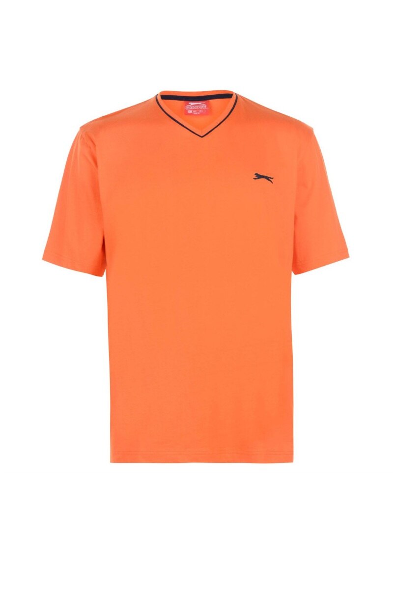 Slazenger, Tricou V Neck, Bumbac, XL, Portocaliu