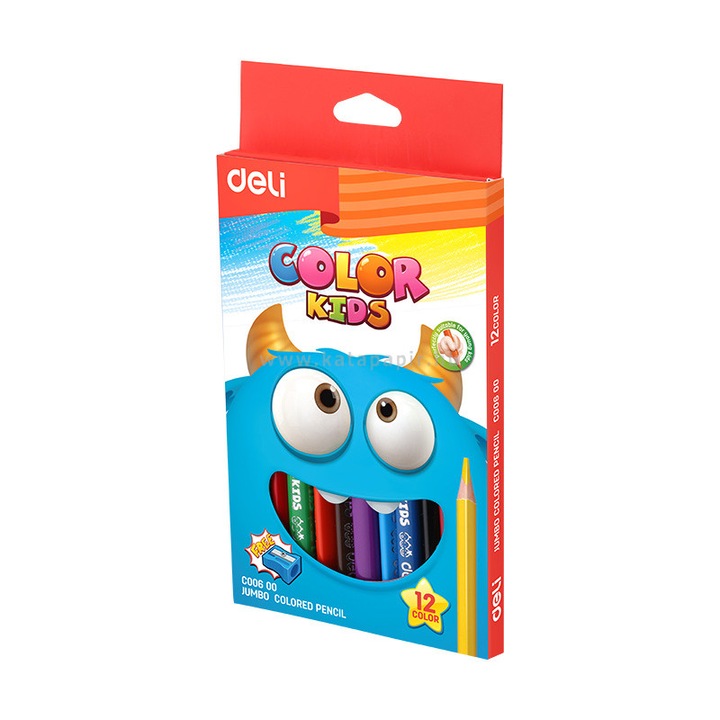 Deli Color Kids Színes ceruza készlet, 12 db-os