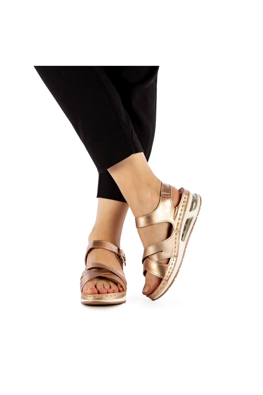 Sandale dama Agacia Bej, Bej, 38