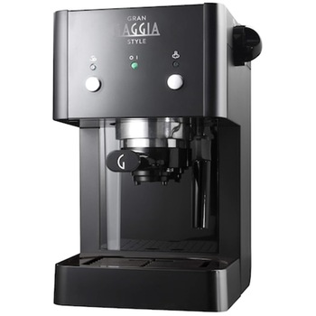 Espressor manual Gaggia Gran Style Blk, 1025W, 15 bar, rezervor apa 1l, sistem de spumare a laptelui, Negru Espressor manual Gaggia Gran Style Blk, 1025W, 15 bar, rezervor apa 1l, sistem de spumare a laptelui, Negru